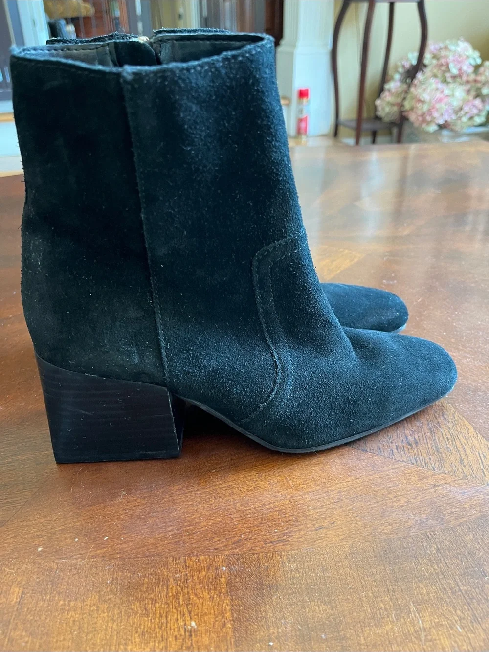 Black Suede Women's Ankle Boots - Classic Zip Closure, Blondo waterproof